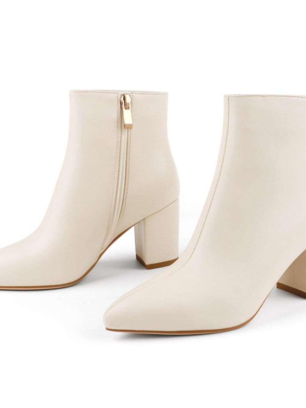 Women's Ankle Boots Chunky Block Heel Pointed Toe Booties